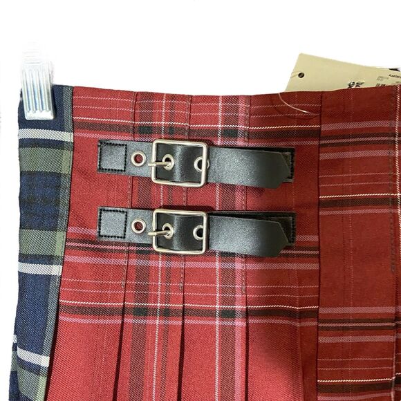 No Boundaries Junior's Pleated‎ Plaid Skirt Size XS Multicolor Punk Rock Skater - Picture 4 of 9